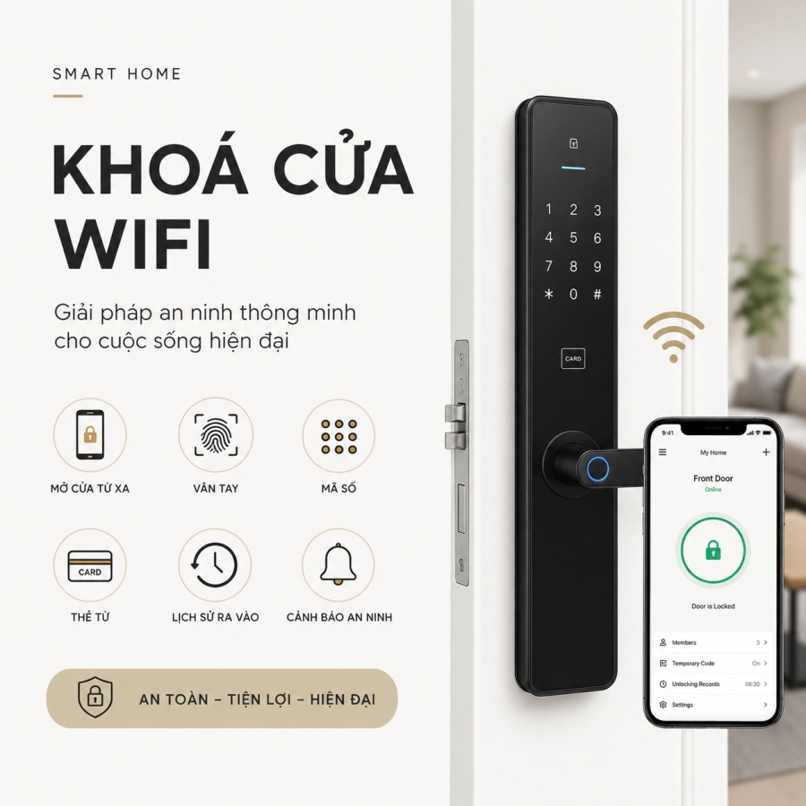 Khoá Cửa Wifi – Xu Hướng Nhà Thông Minh Được Ưa Chuộng 2026